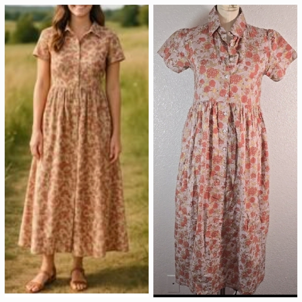 Victoria Dunn Floral Button-Up Dress